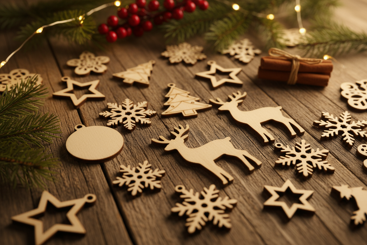 generate a christmas image for mdf craft shapes