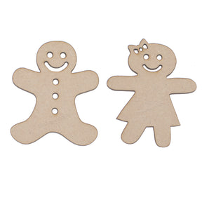 Wooden Gingerbread Man - Craft Shapes - LaserworksUK