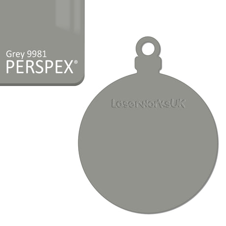 Acrylic Christmas Bauble Blanks (8cm Pack of 6) - Laserworksuk