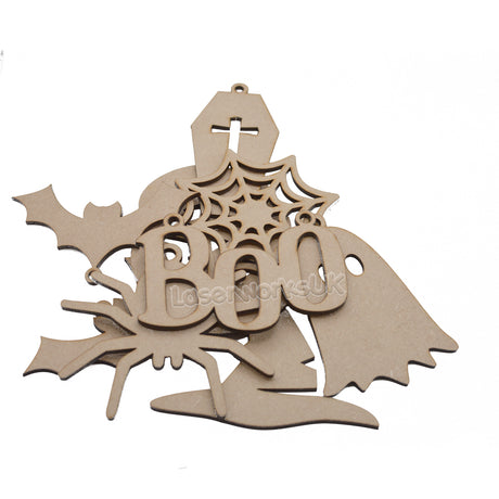 Halloween Spooky Hanging Decorations - Blank MDF Shapes - Laserworksuk