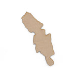 Wooden Isle of Bute Map Outline Shape - LaserworksUK