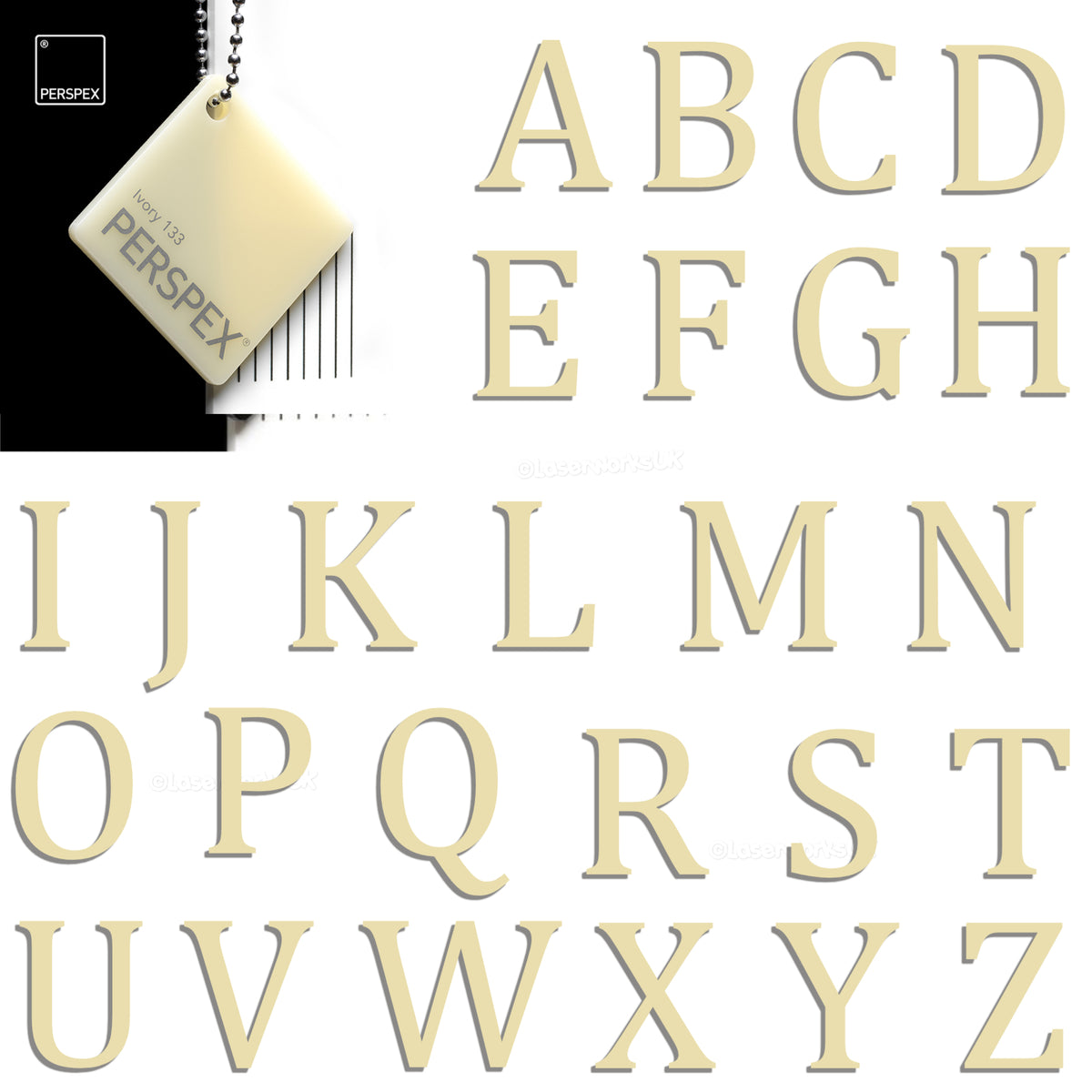 Acrylic 7.5cm High Letters & Numbers - 40+ Colours - Multi Buy Discounts - Laserworksuk