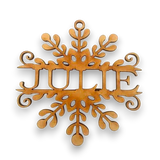 Personalised Snowflake Christmas Tree Bauble - With Hanging Hole - LaserworksUK