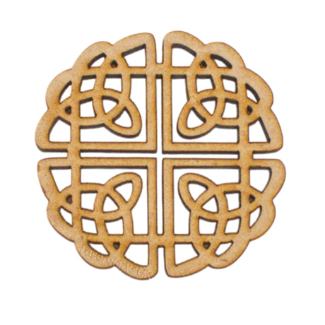 Wooden Celtic Knot Shapes - Trinity Knot - Triquetra - LaserworksUK