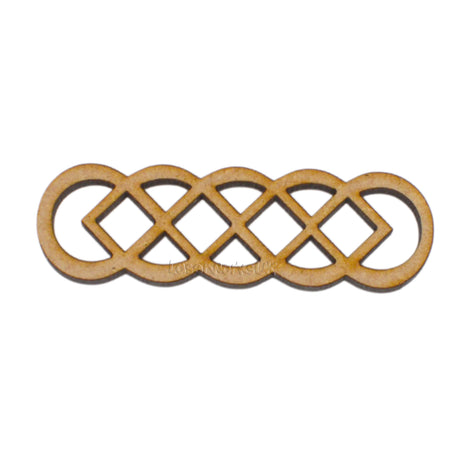 Wooden Celtic Knot Shapes - Trinity Knot - Triquetra - LaserworksUK