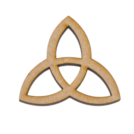 Wooden Celtic Knot Shapes - Trinity Knot - Triquetra - LaserworksUK
