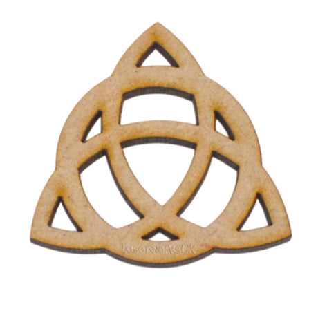 Wooden Celtic Knot Shapes - Trinity Knot - Triquetra - LaserworksUK