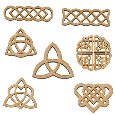 Wooden Celtic Knot Shapes - Trinity Knot - Triquetra - LaserworksUK