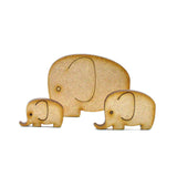10x Wooden Elephant Craft Shapes - Laserworksuk