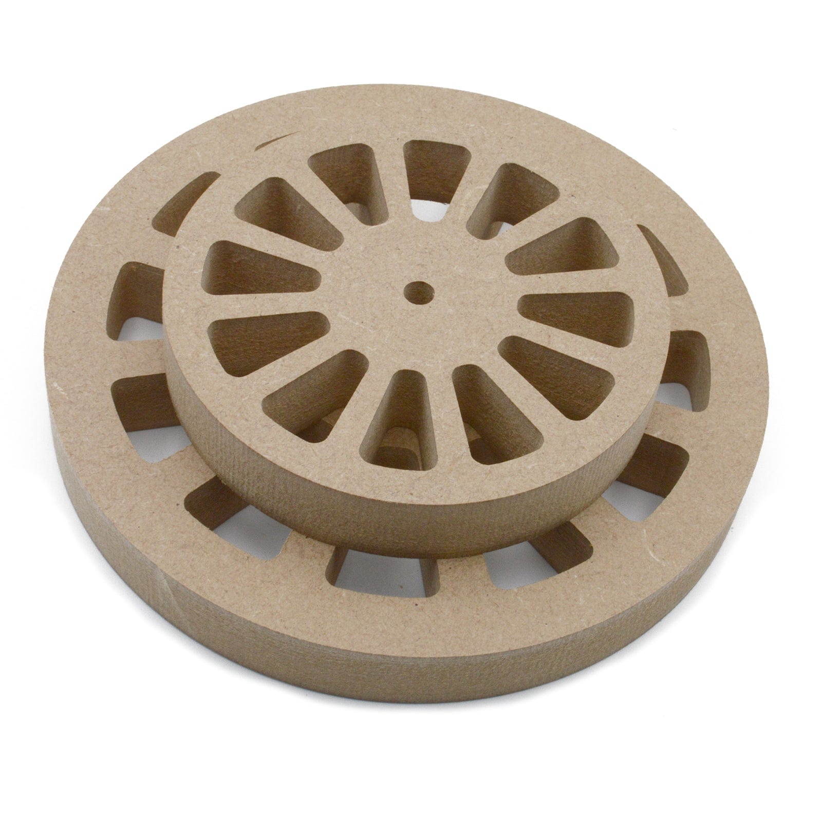 18mm Thick Model Train - Vintage Coach Wheels - LaserworksUK