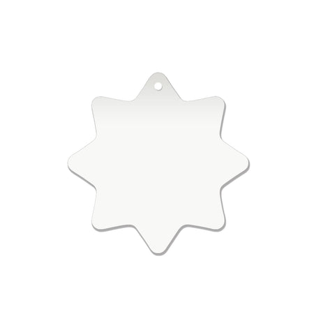 Acrylic 8 Sided Star Rounded Corners (10cm Pack of 5) - Laserworksuk