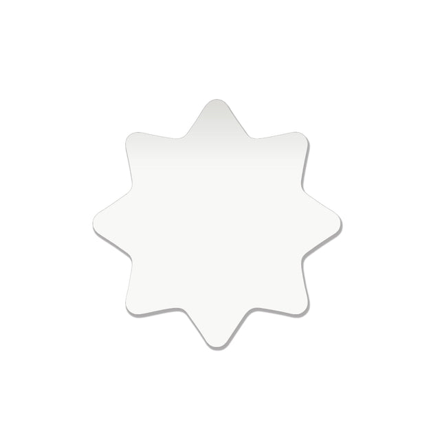 Acrylic 8 Sided Star Rounded Corners (10cm Pack of 5) - Laserworksuk