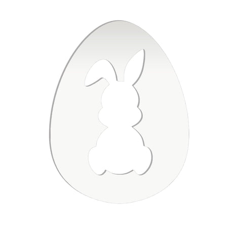 Laserworksuk craft egg Acrylic Easter Egg With Bunny Cutout - (10cm Pack of 5)