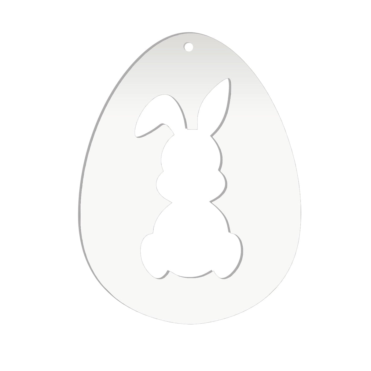 Laserworksuk craft eggs Acrylic Easter Egg With Bunny Cutout - (6cm Pack of 7)