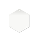 Laserworksuk craft disc Acrylic Hexagon Blanks (6cm Pack of 9)