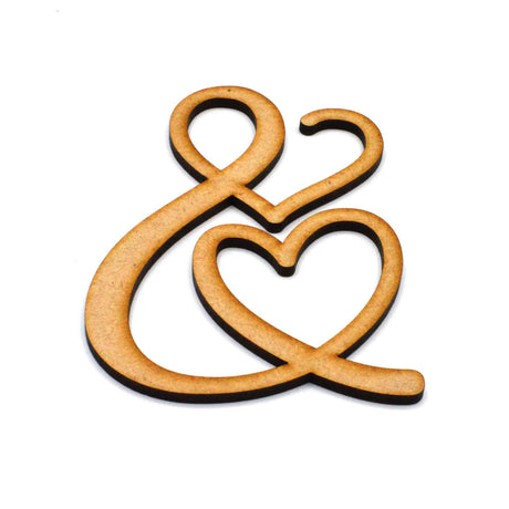 Ampersand & Sign - Laser Cut 3mm Ampersand - 5cm - 40cm High - LaserworksUK