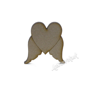 Angel wings Hearts | MDF Craft Shapes - LaserworksUK