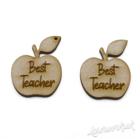 Best Teacher Apple Gift Tags - Laserworksuk