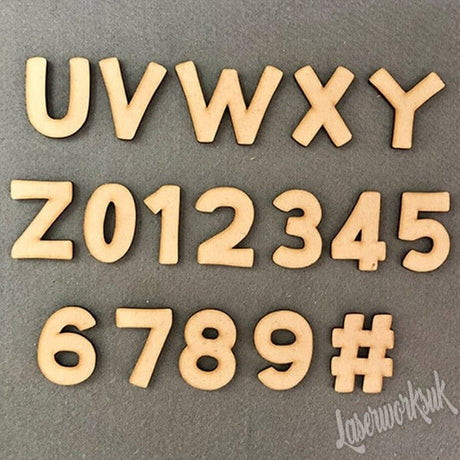 Bold Craft Letters & Numbers - Laserworksuk