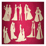 Bride and Groom Craft Shapes | Wedding Decorations - Laserworksuk