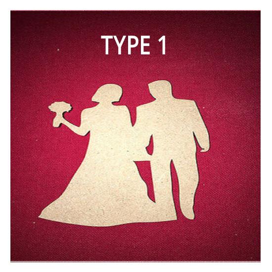 Bride and Groom Craft Shapes | Wedding Decorations - LaserworksUK