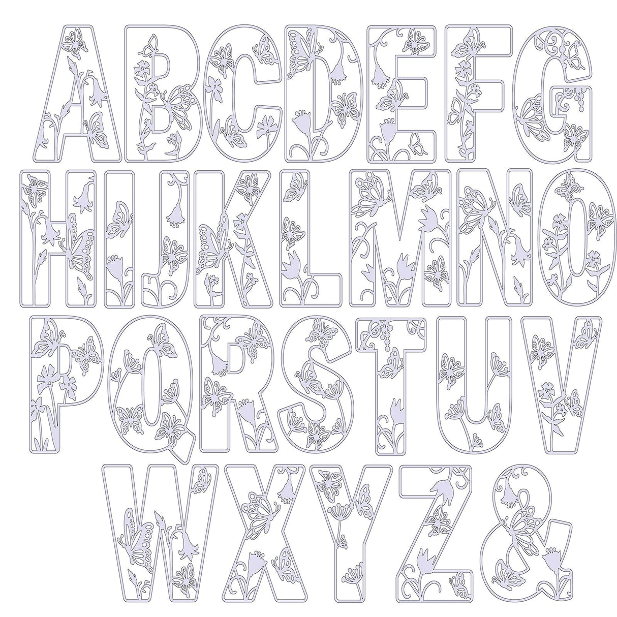 Butterfly Alphabet Letters - Full Alphabet Set Available - Laserworksuk