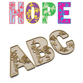 Butterfly Alphabet Letters - Full Alphabet Set Available - LaserworksUK