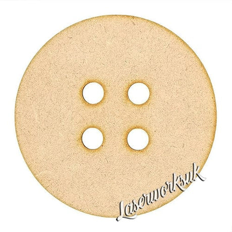 Button MDF Craft Shapes -Wooden Button Blank, Tags, - Laserworksuk