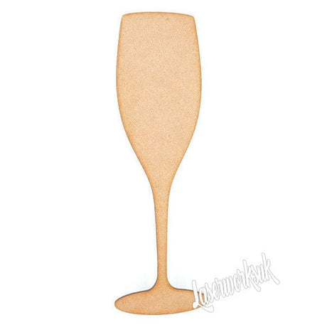 Champagne Glass MDF Craft Shapes - Laserworksuk