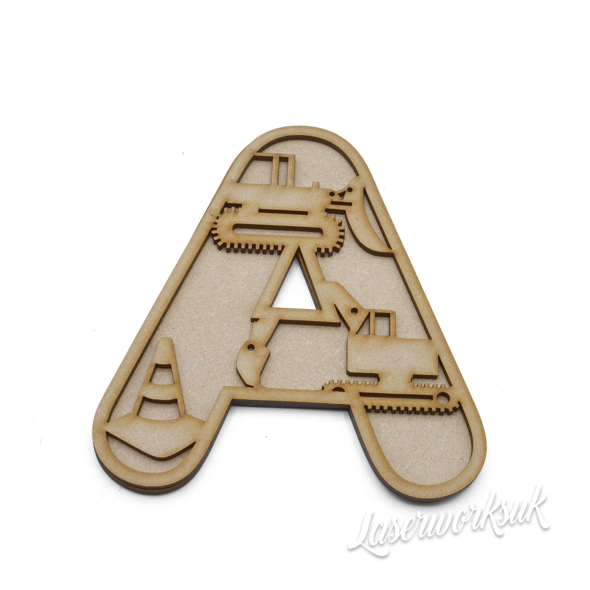 Construction Theme Alphabet Letters - Full Set Available - Laserworksuk
