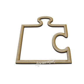 Corner Jigsaw Outline Shape - Puzzle Pieces - LaserworksUK