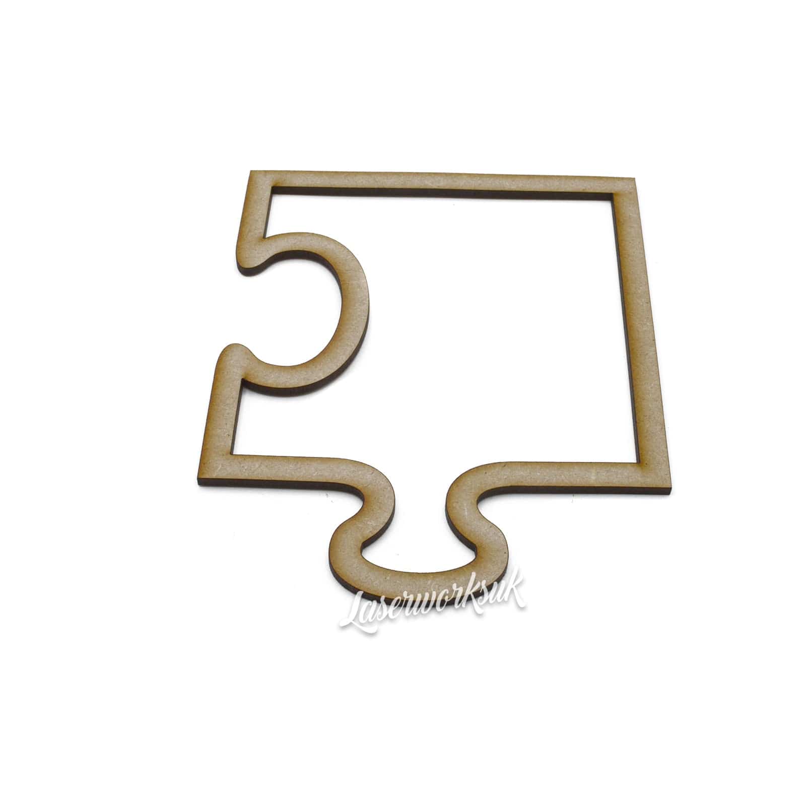 Corner Jigsaw Outline Shape - Puzzle Pieces - LaserworksUK