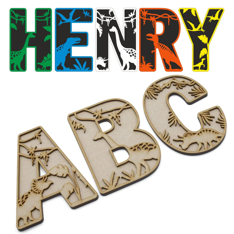 Dinosaur Themed Alphabet Letters - Full Alphabet Set Available - LaserworksUK