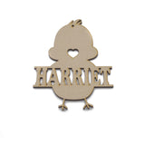 LaserworksUK Easter Decoration Chick Personalised Easter Bunny Decorations