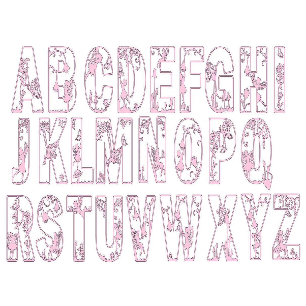 Fairy Alphabet Theme Layered Letters - Full Alphabet Set Available - Laserworksuk
