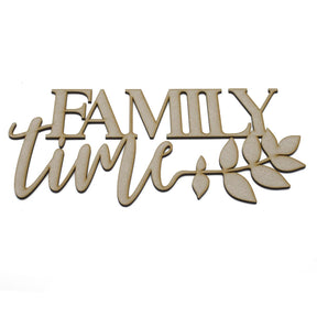 Family Time Wall Hanging Sign - Home Wall Décor - LaserworksUK