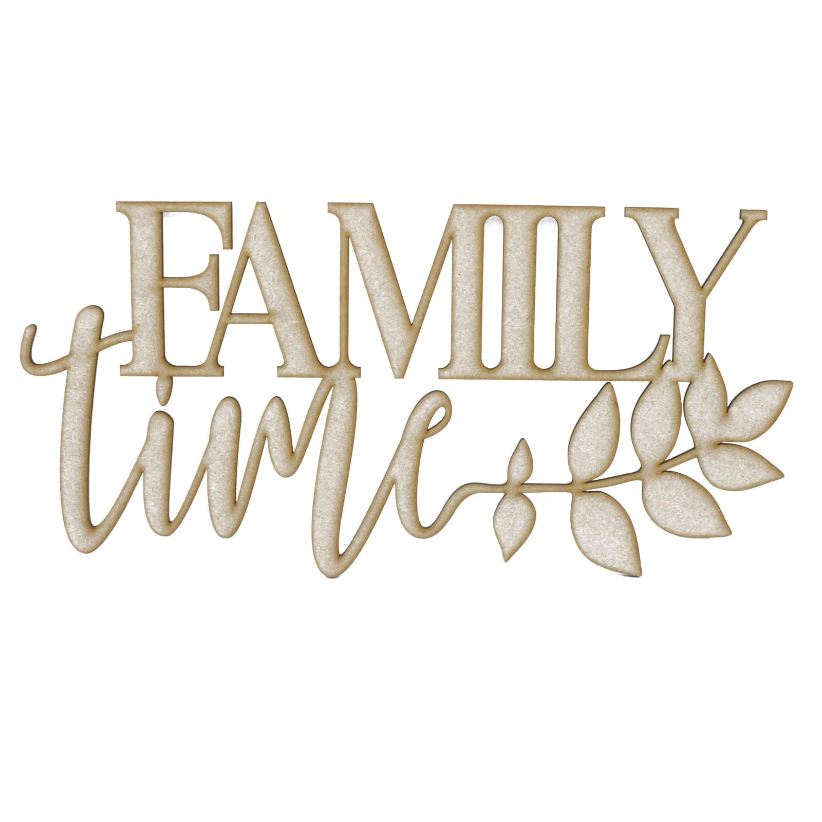Family Time Wall Hanging Sign - Home Wall Décor - LaserworksUK