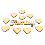 Family Tree Kits - Family Script Name & Hearts - Laserworksuk