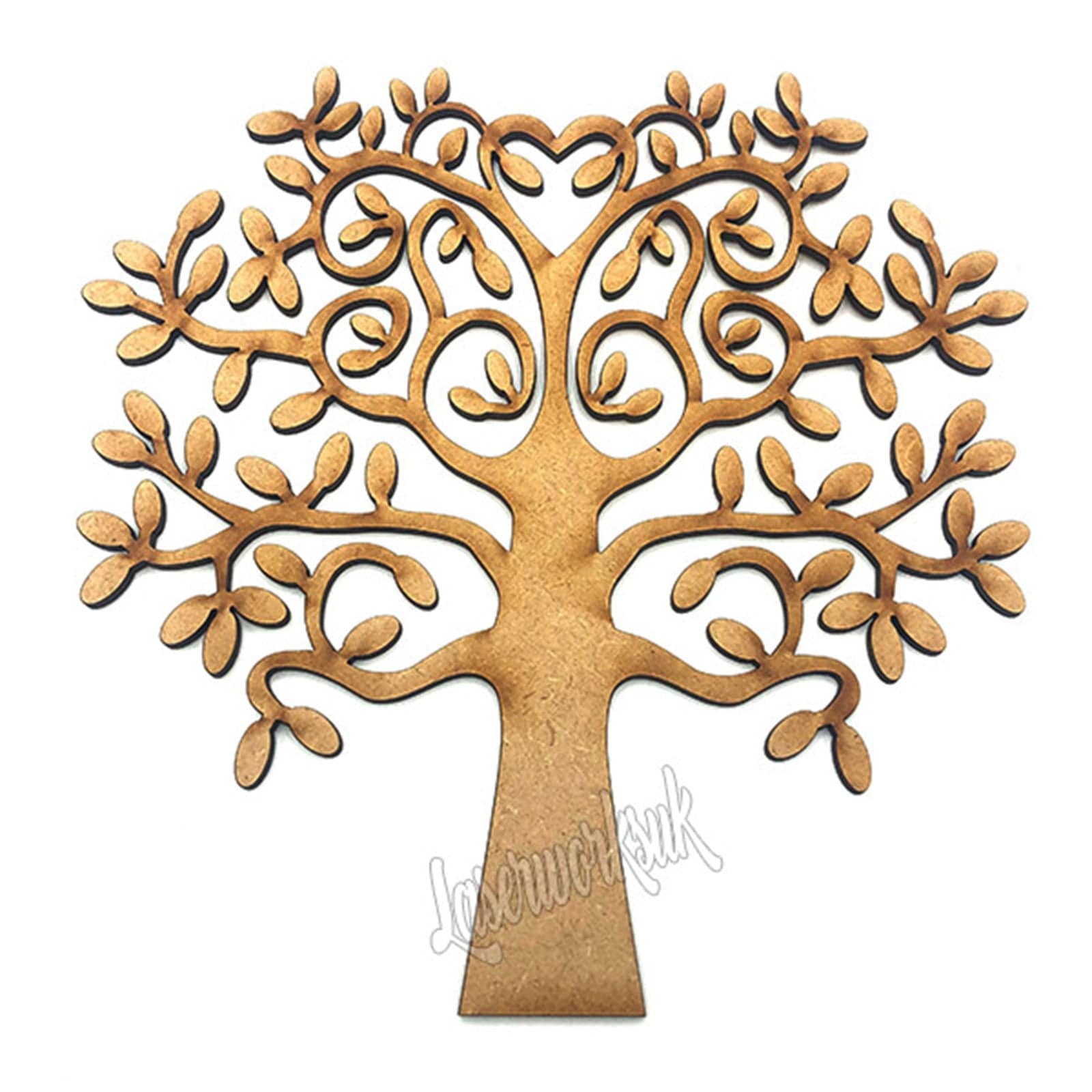 3pk MDF Family Tree Shapes (TR19) | LaserworksUK