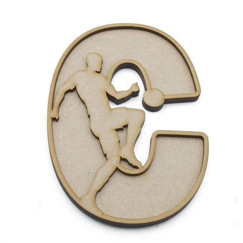 3D Layered Football Alphabet Letters | Theme 3mm MDF | LaserworksUK
