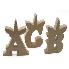 Free Standing 18mm Personalised Unicorn Letters & Numbers - LaserworksUK