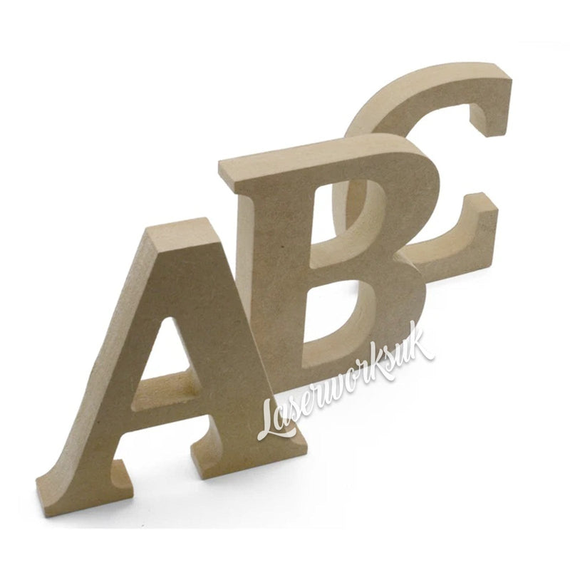 Free Standing 18mm Wooden Letters & Numbers 8cm - 50cm - LaserworksUK