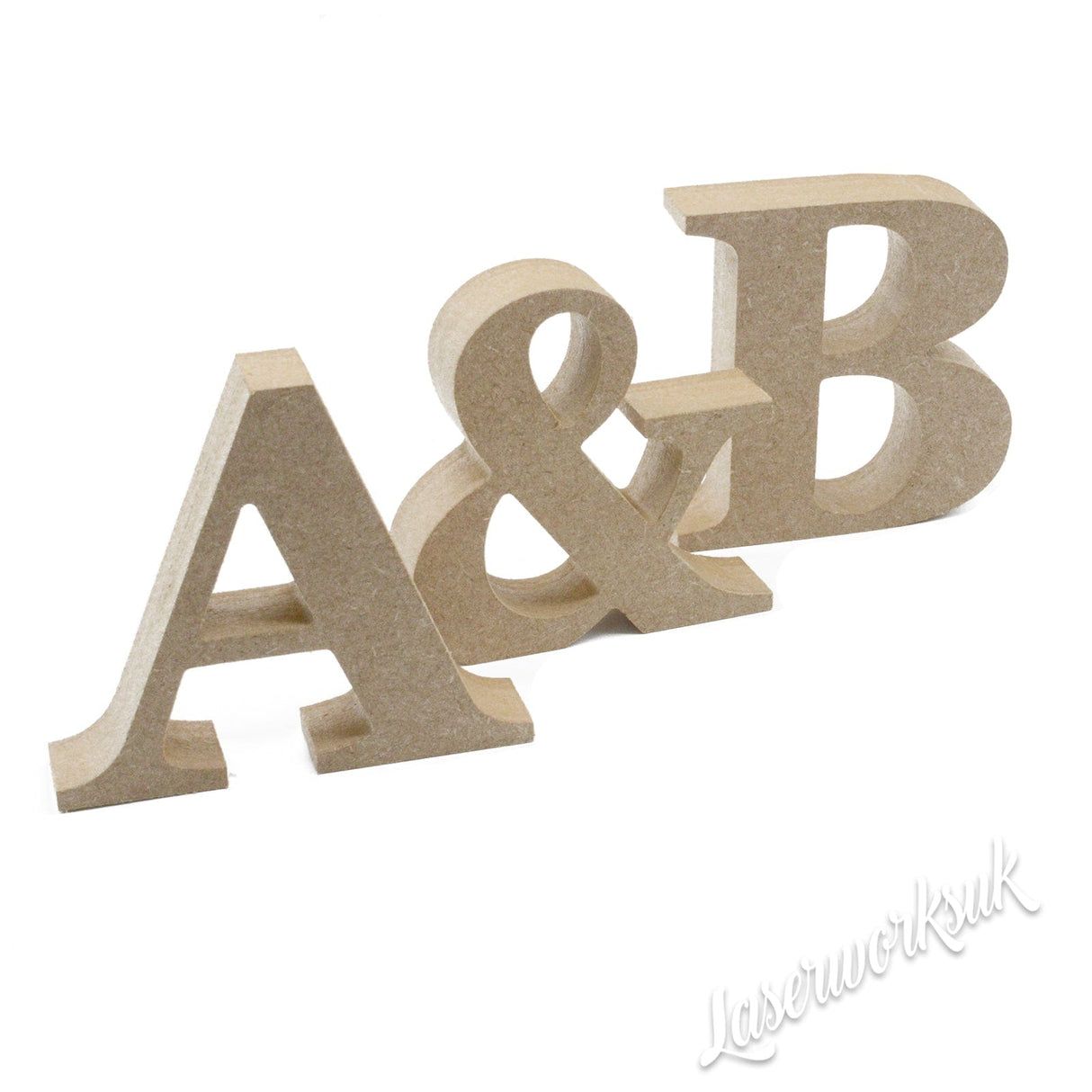 Free Standing Georgia Font 18mm Wooden Letters & Numbers 8cm - 40cm - Laserworksuk