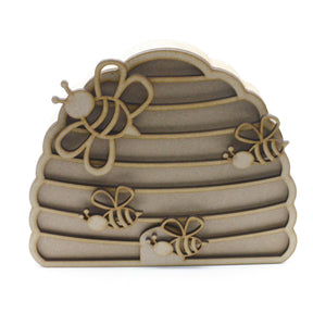 Freestanding 3D Bee Hive & Bees - Nursery Decoration - Laserworksuk