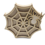 Freestanding 3D Spider Web & Spider Halloween Decoration - Laserworksuk