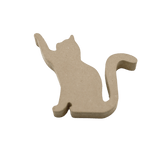 Freestanding Cat Playing 18mm MDF Wooden Craft Shape - Laserworksuk