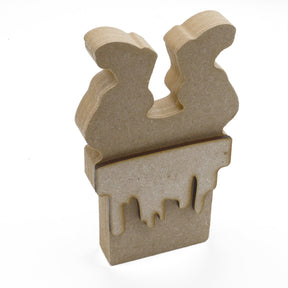 Freestanding Christmas Santa In Chimney - Layered Shape - Laserworksuk