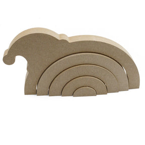 Freestanding Christmas Santa Stacking Rainbow Shape - Laserworksuk