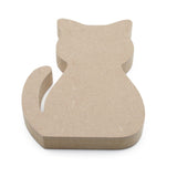 Freestanding Cute Cat 18mm MDF Wooden Craft Shapes - Laserworksuk