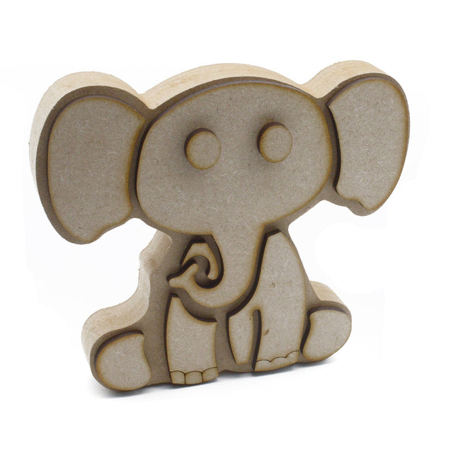 Freestanding Cute Elephant Shapes - Nursery Decor - Laserworksuk